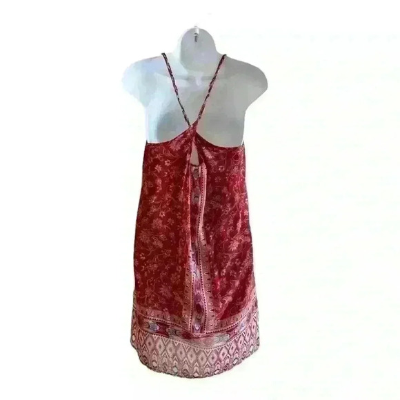 Hollister Spaghetti Strap Sundress in a Red Floral Print - Picture 2 of 10